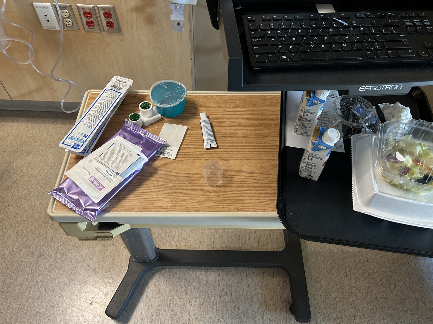 Recoverable medical supplies staged from inpatient care
